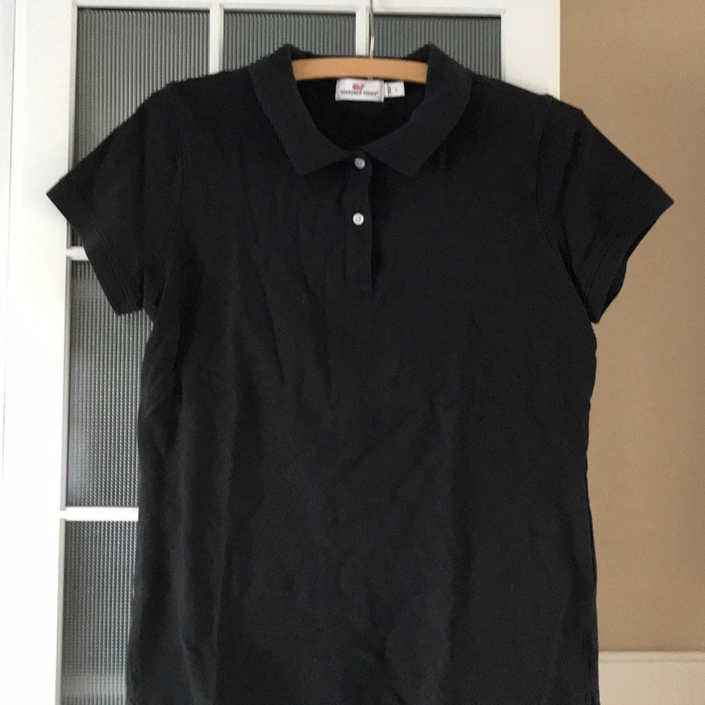 Black polo shirt